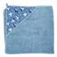 Полотенце с уголком Ceba Baby Printed Line Shark, 100х100 см, синий (8971286) - миниатюра 1