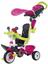Триколісний велосипед Smoby Toys Бебі Драйвер з козирком і багажником, рожевий (741201) - мініатюра 1