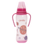 Пляшечка для годування Lindo, вигнута з ручками, 250 мл, рожевий (Li 135 рож) - мініатюра 1