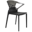 Крісло Papatya Ego-K, чорне сидіння, верх прозоро-димчастий (290661) - мініатюра 1