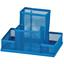 Підставка-органайзер для канцелярського приладдя ZiBi 4 відділення 15x10x10 см синя (ZB.3116-02) - мініатюра 1