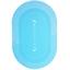 Коврик суперпоглащающий в ванную Stenson 60x40 см овальный светло-голубой (26256) - миниатюра 2