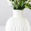 Ваза декоративна МВМ My Home, 15 см, біла (DH-FLOWERS-09 WHITE) - мініатюра 2