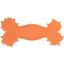 Игрушка для собак Agility косточка с отверстием 15 см оранжевая - миниатюра 1