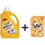 Набор: Средство для стирки Mukunghwa Bright Baking Soda Liquid Detergent 5 л + Ополаскиватель для белья Mukunghwa Viu Fabric Softener Refill Мимоза 2.1 л - миниатюра 1