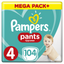 Підгузки-трусики Pampers Pants 4 (9-15 кг), 104 шт. - мініатюра 1