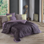 Комплект постельного белья Hobby Exclusive Sateen Lotus, евростандарт, фиолетовый - миниатюра 1