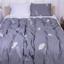 Комплект постельного белья MirSon Cosiness, сатин, серый с белым, 240х220 см - миниатюра 1
