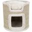 Когтеточка Trixie для котов Башня Ria, сизаль/плюш/флис, 37х37см, светло-серый/натуральный (44706) - миниатюра 1