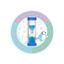 Песочные часы на присоске Стеклоприбор Чистим зубки три минуты Круг, синий (404626) - миниатюра 1