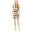 Кукла Barbie Модница с брекетами в полосатом платье (HJR96) - миниатюра 1