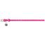 Нашийник для собак Waudog Glamour зі стразами Квіточка, шкіряний, з QR паспортом, XXS, 18-21х0,9 см, рожевий - мініатюра 2