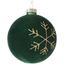 Рождественский шар 8 см зеленый 6 шт. (681-071) - миниатюра 1
