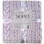 Плед Soho Plush spikes, 220х200 см, белый с фиолетовым (1220К) - миниатюра 4