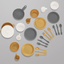 Ігровий набір посуду KidKraft Modern Metallics, 27 предметів (63532) - мініатюра 3