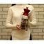 Новогодний чехол-мешок на бутылку Supretto с красным верхом и зеленой клеточкой (71670001) - миниатюра 3