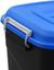Бак для сміття Tayg Eco, 50 л, з кришкою та ручками, чорний з синім (412028) - мініатюра 2