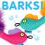 Игрушка для кошек Barksi Рыбка с колокольчиком и перьями 8х5 см ментоловая - миниатюра 3