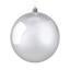 Різдвяна куля 10 см срібляста 4 шт. (681-050) - мініатюра 1
