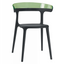 Кресло Papatya Luna черное сиденье, верх прозрачно-зеленый (279796) - миниатюра 1