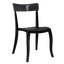 Стул Papatya Hera-S, черное сиденье, верх прозрачно-дымчатый (398671) - миниатюра 1