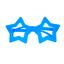 Окуляри карнавальні Offtop Зірки, блакитний (870175) - мініатюра 1