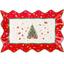 Блюдо Lefard Christmas Delight, 36 см, червоний з білим (985-141) - мініатюра 1