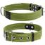 Нашийник для собак Collar, бавовняний, подвійний, 51-63x3,5 см, зелений - мініатюра 3