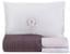 Набор постельное белье с пледом Karaca Home Quatre delux murdum 2020-1, евро, фиолетовый, 5 предметов (svt-2000022237086) - миниатюра 5