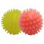 Набор игрушек для собак Fox Мячи с шипами, с ароматом ванили, 4 см, 1 шт., желтый и оранжевый - миниатюра 1