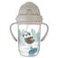 Чашка непроливайка з трубочкою та обтяжувачем Canpol babies Exotic Animals 6+ міс, 270 мл, сірий (56/606_grey) - мініатюра 1