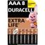 Лужні батарейки мізинчикові Duracell 1.5 V AAA LR03/MN2400, 8 шт. (706051) - мініатюра 1