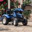 Детский трактор на педалях Falk 3090M, с прицепом и передним ковшом, синий - миниатюра 2