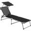 Ліжко розкладне Bo-Camp Sun Lounger With Sunscreen 5 Positions Black (1304460) - мініатюра 1
