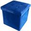 Пуф для зберігання МВМ My Home велюровий, 380х380х380 мм, синій (TH-05 BLUE) - мініатюра 1