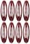 Набір металевих затискачів для волосся Titania Oval Medium, 8 шт., коричневий (7889 B) - мініатюра 1