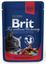 Вологий корм для кішок Brit Premium Cat pouch, з яловичиною і горошком, 100 г - мініатюра 1