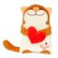 Декоративная подушка Tigres Котик Be Mine, коричневый (ПД-0350) - миниатюра 1