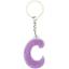 Брелок Yes буква С, 5 см, фиолетовый (554278) - миниатюра 1