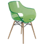 Кресло Papatya Opal-Wox, рама натуральный бук, прозрачно-зеленый (299565) - миниатюра 1