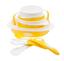 Набір дитячого посуду Baby Team, з нагрудником, жовтий (6090) - мініатюра 2