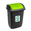 Відро для сміття Plast Team Swing, чорний з зеленою кришкою, 25 л (1341.5) - мініатюра 1