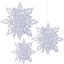 Набор подвесок новогодних бумажных Novogod'ko Снежинки 3D белый 3 шт. (974719) - миниатюра 1