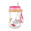 Кружка с силиконовой трубочкой и утяжелителем Canpol babies Котик, 350 мл, розовый (56/521) - миниатюра 1