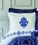 Комплект постельного белья Karaca Home Volante lacivert, с покрывалом и пледом, евростандарт, синий, 10 предметов (svt-2000022305020) - миниатюра 2