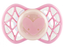 Силиконовая симметричная пустышка Nuvita Air55 Cool Сердце, светится в темноте, 0+ мес., светло-розовый (NV7065GCR) - миниатюра 1