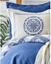 Набор постельное белье с покрывалом и пледом Karaca Home Levni mavi 2020-1, евро, синий, 8 предметов (svt-2000022238762) - миниатюра 2