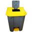 Бак для мусора Planet с педалью, 50 л, серо-желтый (UP208*) - миниатюра 2