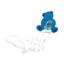 Цепочка для пустышки Lindo Медвежонок, с клипсой, голубой (Pk 016 гол) - миниатюра 1
