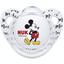 Пустышка силиконовая Nuk Trendline Disney Mickey ортодонтическая 0-6 мес. белая (3954015) - миниатюра 1